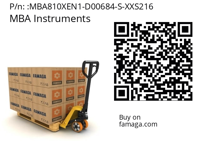   MBA Instruments MBA810XEN1-D00684-S-XXS216