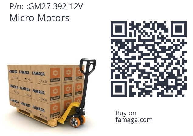   Micro Motors GM27 392 12V