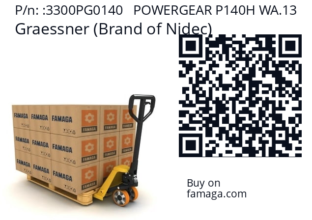   Graessner (Brand of Nidec) 3300PG0140   POWERGEAR P140H WA.13