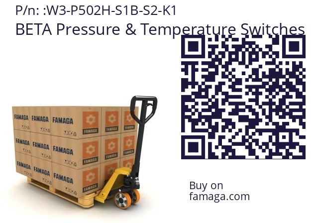   BETA Pressure & Temperature Switches W3-P502H-S1B-S2-K1