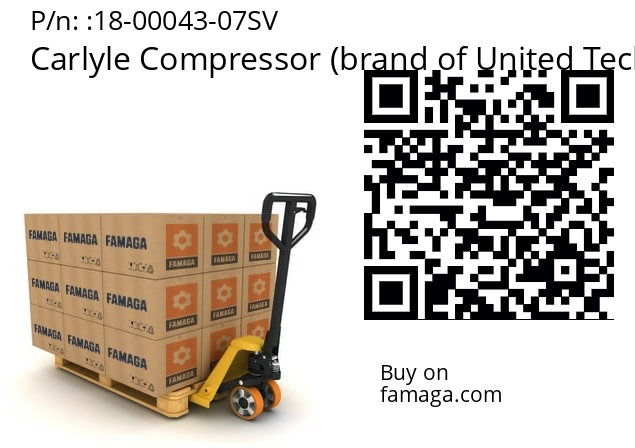   Carlyle Compressor (brand of United Technologies Corporation) 18-00043-07SV