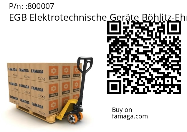   EGB Elektrotechnische Geräte Böhlitz-Ehrenberg 800007