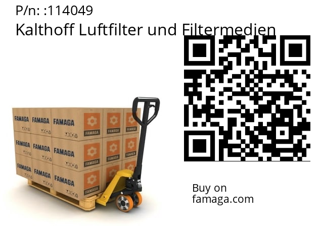   Kalthoff Luftfilter und Filtermedien 114049