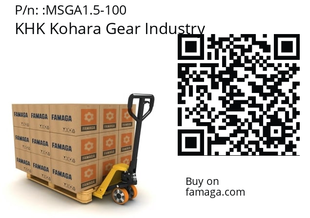   KHK Kohara Gear Industry MSGA1.5-100