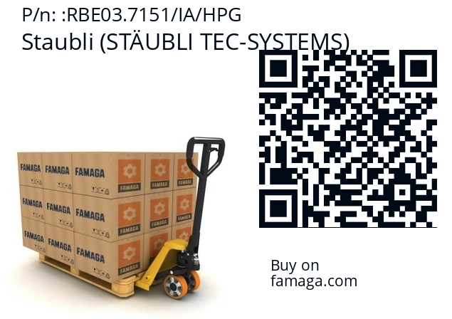   Staubli (STÄUBLI TEC-SYSTEMS) RBE03.7151/IA/HPG