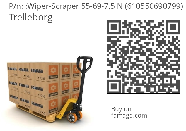   Trelleborg Wiper-Scraper 55-69-7,5 N (610550690799)
